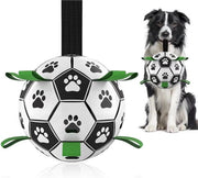 Palloni di gomma inespugnabili per cani, pallone da calcio per cani con manico, pallone da acqua per cani, giocattoli acquatici per cani, regali di compleanno per cani, palloni di gomma con pompa per cani di taglia media/grande