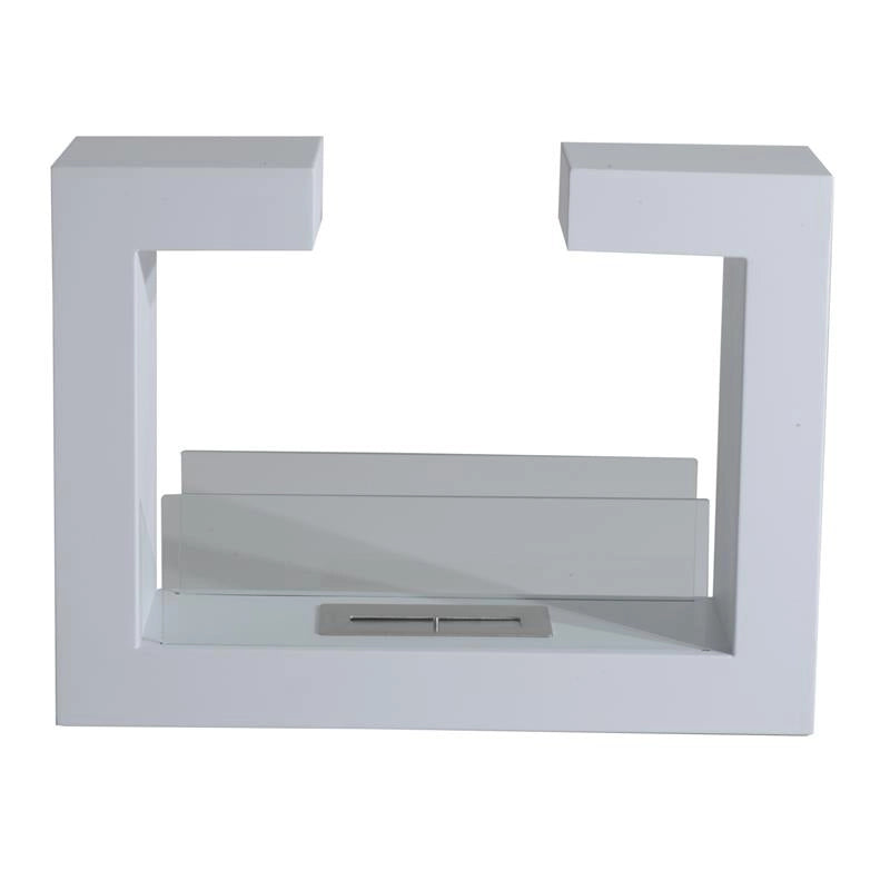 CAMINO A BIOETANOLO IN ACCIAIO INOSSIDABILE CON 1 SERBATOIO 1.5LT 78 X 25 X 58 BIANCO