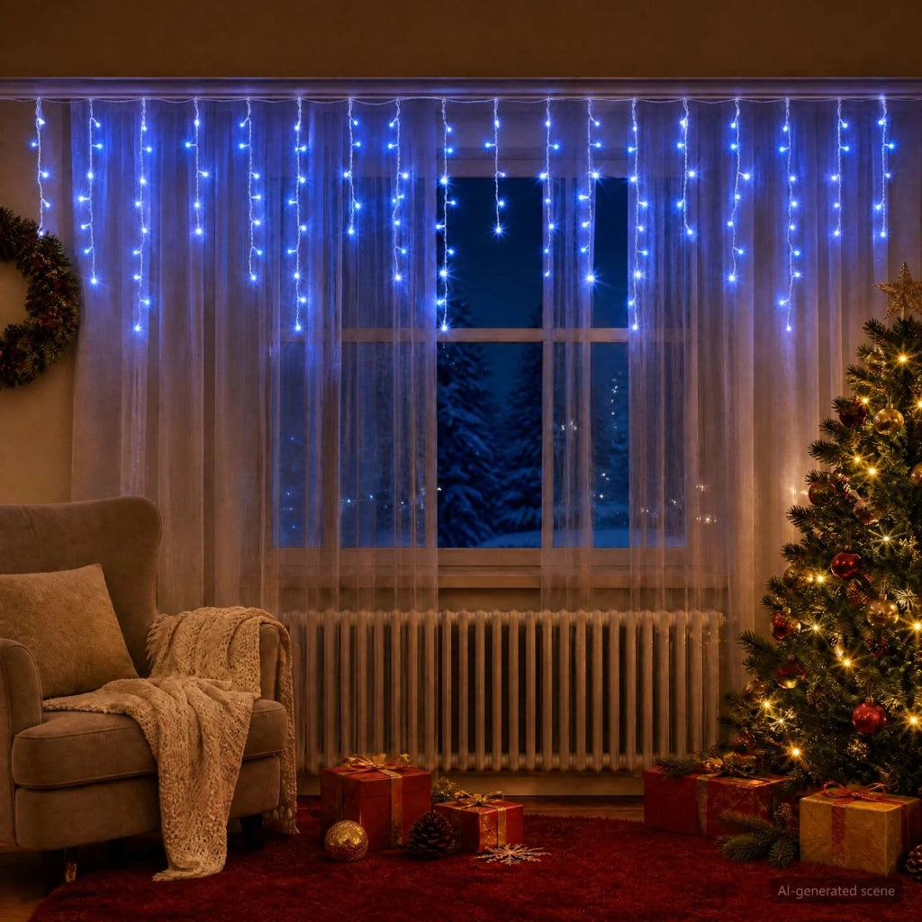 Tende di luci 210 LED Blu 500 x 72 cm 42053482