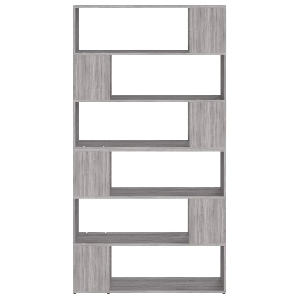 Libreria Divisorio-Scaffale per Libri-Mobile di Stoccaggio Grigio Sonoma 100x24x188 cm