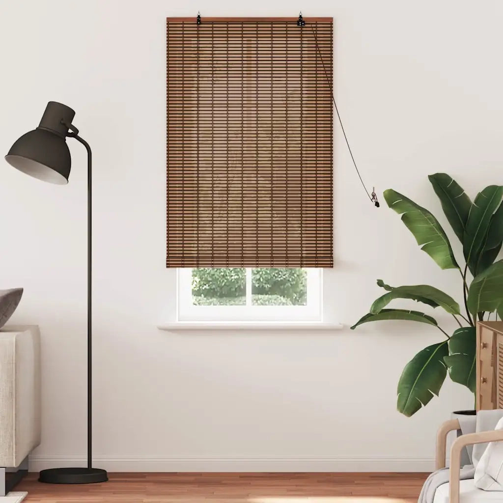 Tenda a rullo con tende Marrone 90 x 220 cm Bambù 42006915