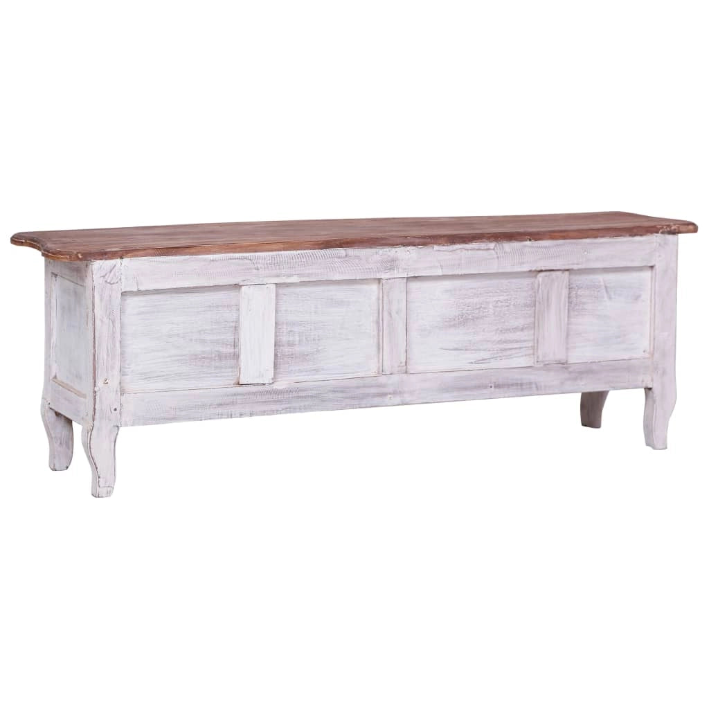Mobile TV multimediale scaffale TV credenza mobile TV sala da pranzo soggiorno camera da letto 120 x 30 x 40 cm legno massello di mogano bianco 02_0025814