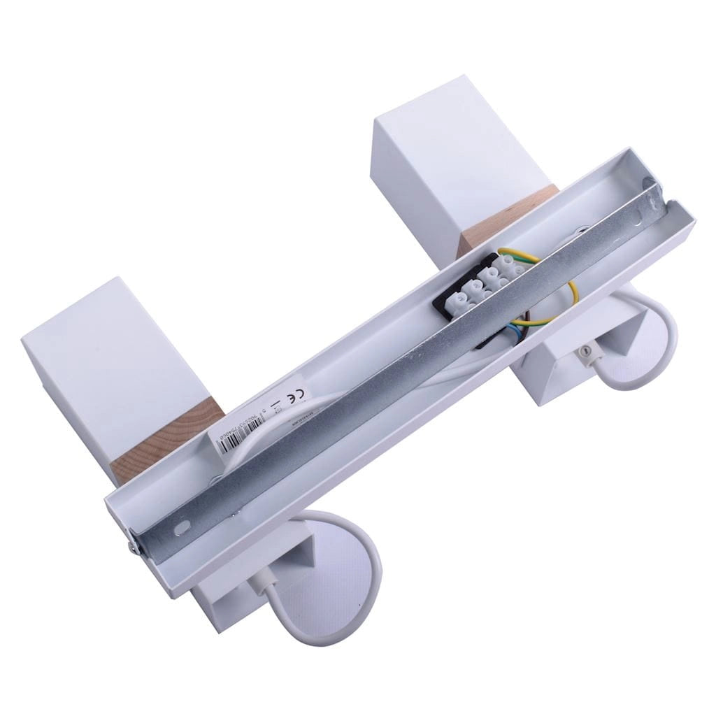 Plafoniera Milagro Vidar 2xGU10 35W bianco legno chiaro