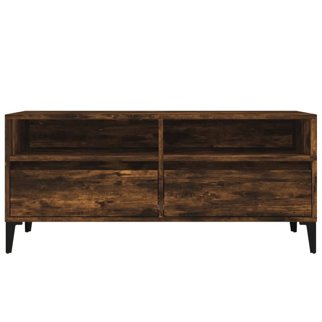 Mobile TV Rovere Fumo 100x34,5x44,5 cm in Legno Multistrato 831906