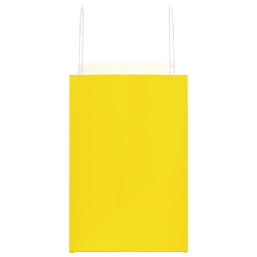 Sacchetti di Carta 250 pz con Manici Gialli 26x17x25 cm CFW1286010