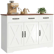 Credenza ¨C zephmum ¨C Bianco, Rovere, 108x40x81 cm