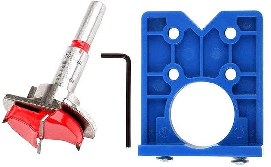 Impianto di lavoro per legno - Set di fori a 35 mm - Trapano a cardano - Houtbewerking - Fai da te - Alta precisione - Materiale durevole - Macchina per forare il legno
