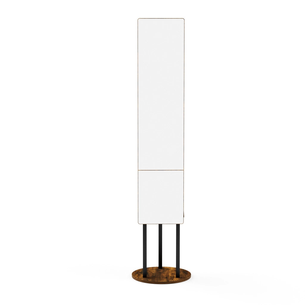 Guardaroba con Specchio Girevole 360¡ã e Appendiabiti ¨C MINIMAL ¨C Marrone, 174x40 cm