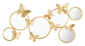 Pannello da Muro Farfalla Mirror 89,5x4,5x45,5 cm in Ferro