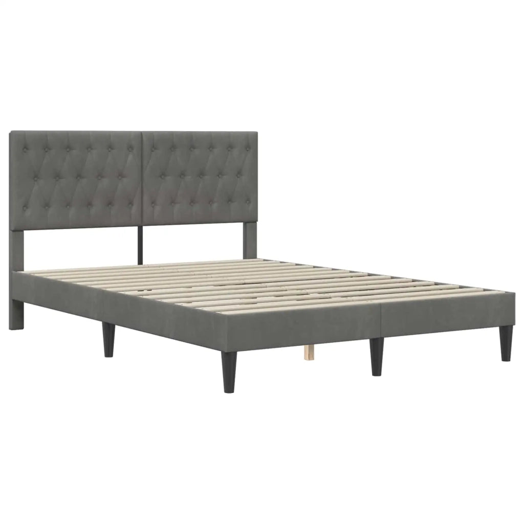 Struttura del letto Grigio Scuro 140 x 200 cm Velluto 42027668