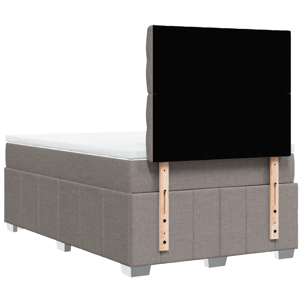 Giroletto a Molle con Materasso Tortora 120x190 cm in Tessuto