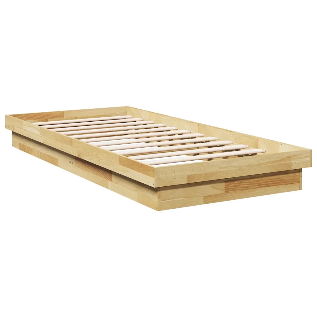 Struttura Letto Senza Materasso 100x200 cm in Legno di Rovere 851967