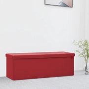 Panca Portaoggetti Pieghevole Rosso Vino in PVC 338800