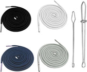 Cinturino di sostituzione 140 cm - Chiave a cerniera - Corda - Verriccio per cinturino - Cinturino in poliestere con estremità metalliche - Ideale per abbigliamento sportivo - Corda per vestiti