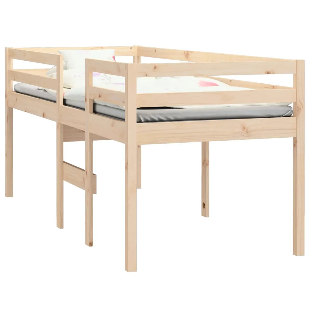 Letto a Soppalco 90x190 cm in Legno Massello di Pino 821614