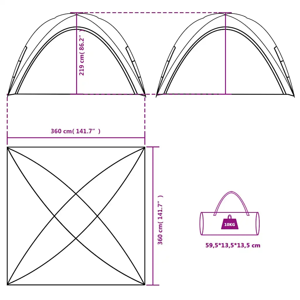 Tenda per Feste VerdeImpermeabile 94373