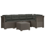 Divano da Giardino 5 Posti con Cuscini Stile Rattan PP 3444099