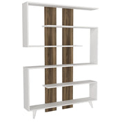 Libreria in legno "Rain" - 120 x 20 x 162 cm - Marrone