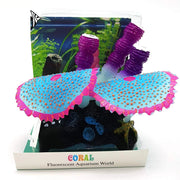 Trade Shop - Piante Con Funghi Colorati Fluorescente 10x10cm  6587 Artificiali Acquario -