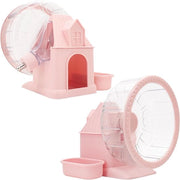 Wiel 4-in-1 per piccoli roditori con bottiglia di acqua e accessori - Adatto per hamsters siriani, gerbili, ratti, topi e hamsters da tavolo