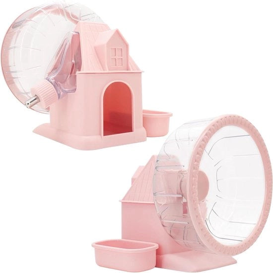 Wiel 4-in-1 per piccoli roditori con bottiglia di acqua e accessori - Adatto per hamsters siriani, gerbili, ratti, topi e hamsters da tavolo