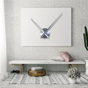 Orologio da Parete 3D con Movimento e Aghi Moderno, con 2 Aghi (Argento)