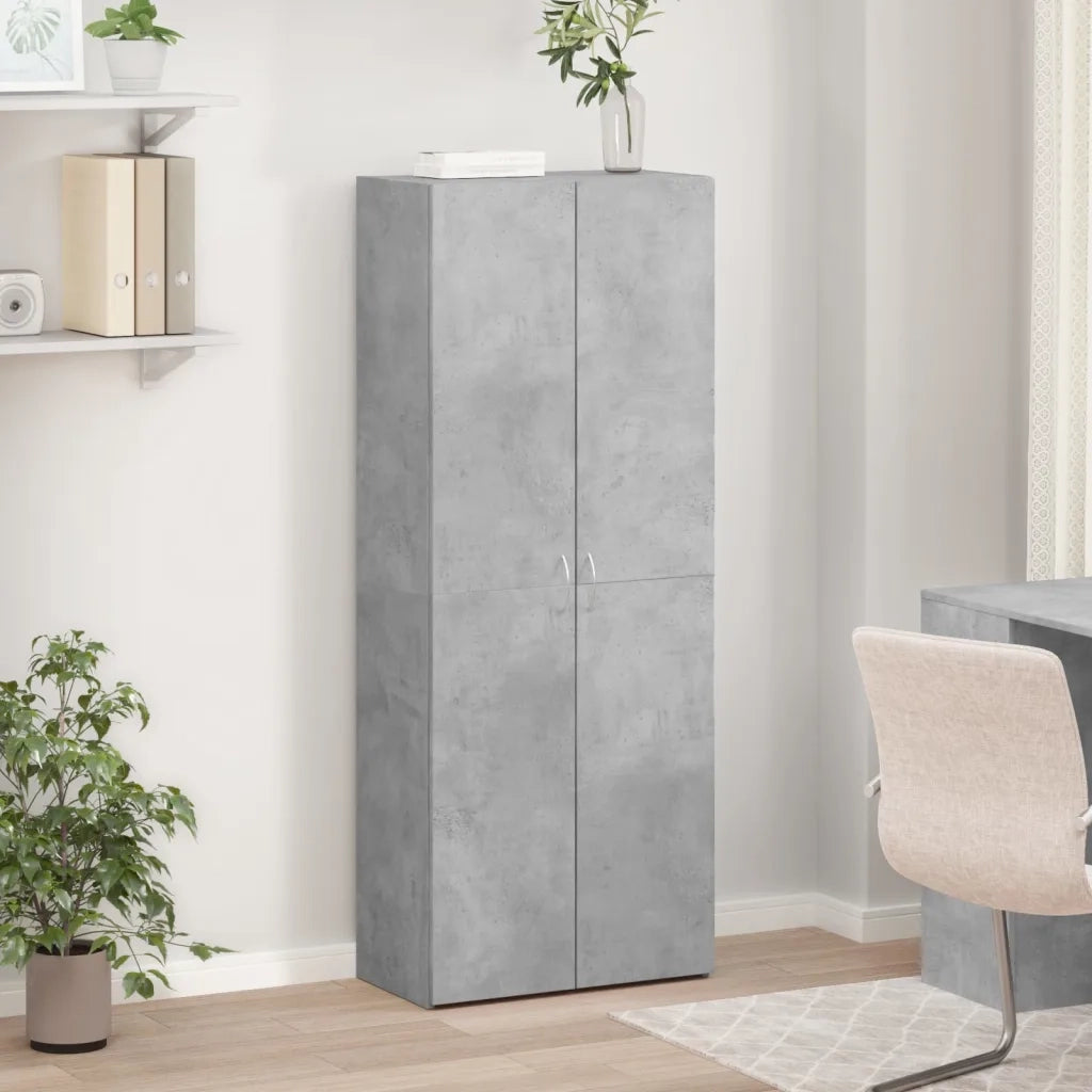 Schedario Grigio Cemento 60x32x153 cm in Truciolato