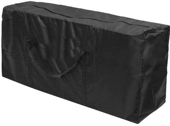 Tas di stoffa Oxford (per cuscini di mobili da giardino/alberi di Natale) - con cerniera, impermeabile e stoffa impermeabile 173×76×51cm - nero