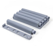 Dempers a Spinta 5 Pezzi - Deurdemper - Acciaio Inox - Plastica - Montaggio Facile - Per Cucine e Armadi - Dempers a Spinta