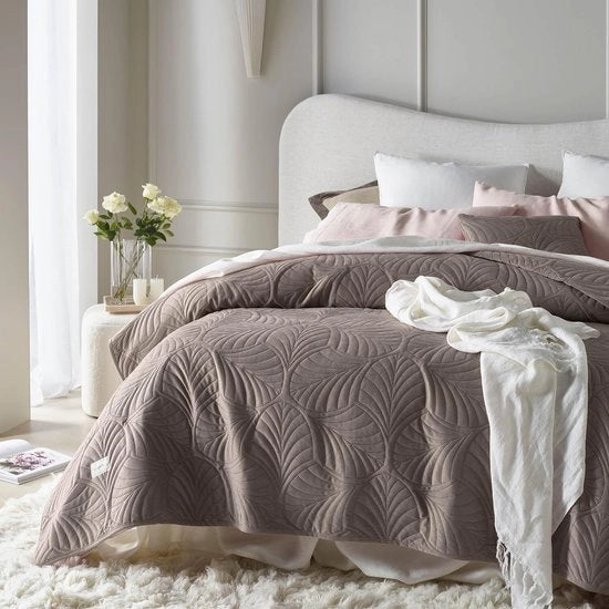 Sprei in Flanella di Velluto in Cuoio, 200 x 220 cm per Letto e Divano