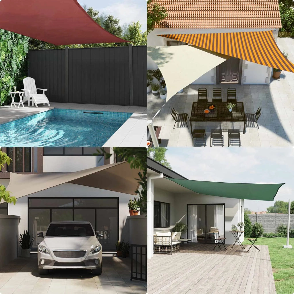 Vela da ombra solare Arancione e Marrone 7 x 6 m