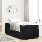 Struttura del letto con materasso Nero 80 x 200 cm Tessuto