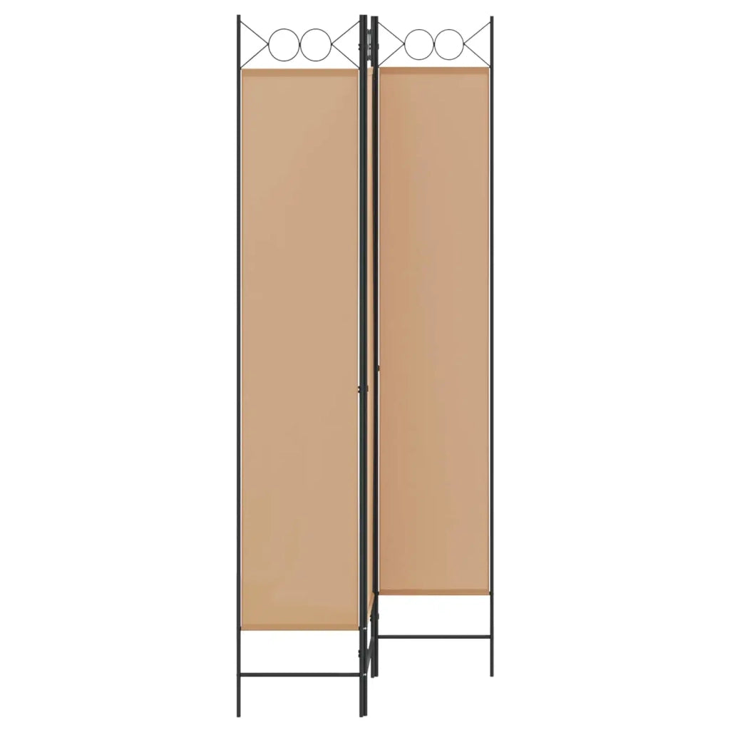 Paravento a 3 pannelli Beige 120 x 220 cm Tessuto 42039203