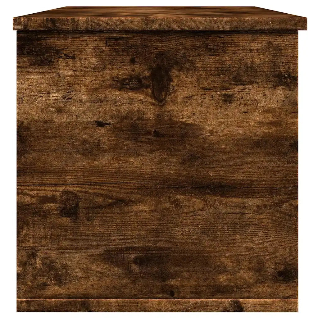 vidaXL Contenitore Portaoggetti Rovere Fumo 102x35x35 cm in Truciolato