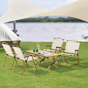 Set Mobili da Giardino Botrugno Pieghevole - Beige casa.pro