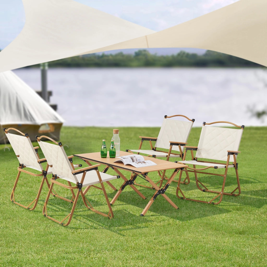 Set Mobili da Giardino Botrugno Pieghevole - Beige casa.pro
