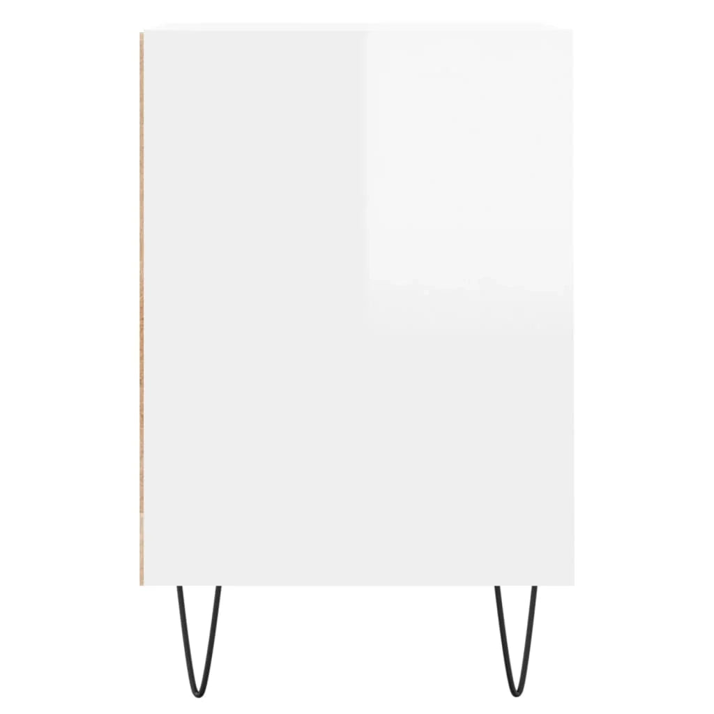 Mobile TV multimediale mensola TV credenza TV sala da pranzo soggiorno camera da letto finitura lucida 100 x 35 x 55 cm legno ingegnerizzato bianco 02_0026981