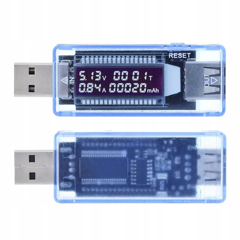 Tester USB Voltamperometro KEWEISI KWS-V20 – Alta Precisione, Display LCD | Misura 4V-20V, 0A-3A