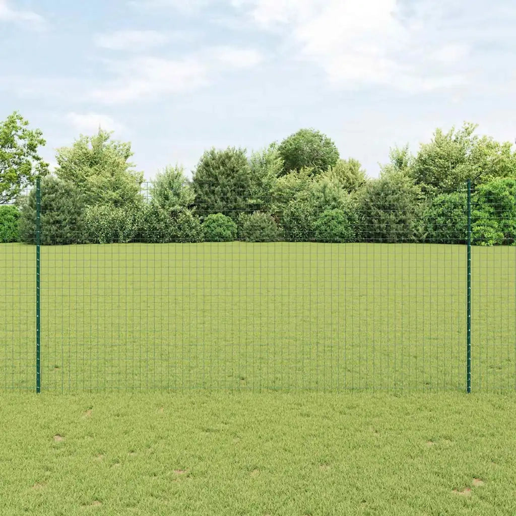 Palo della recinzione 11 pz Verde 160 cm Acciaio CFW9737338