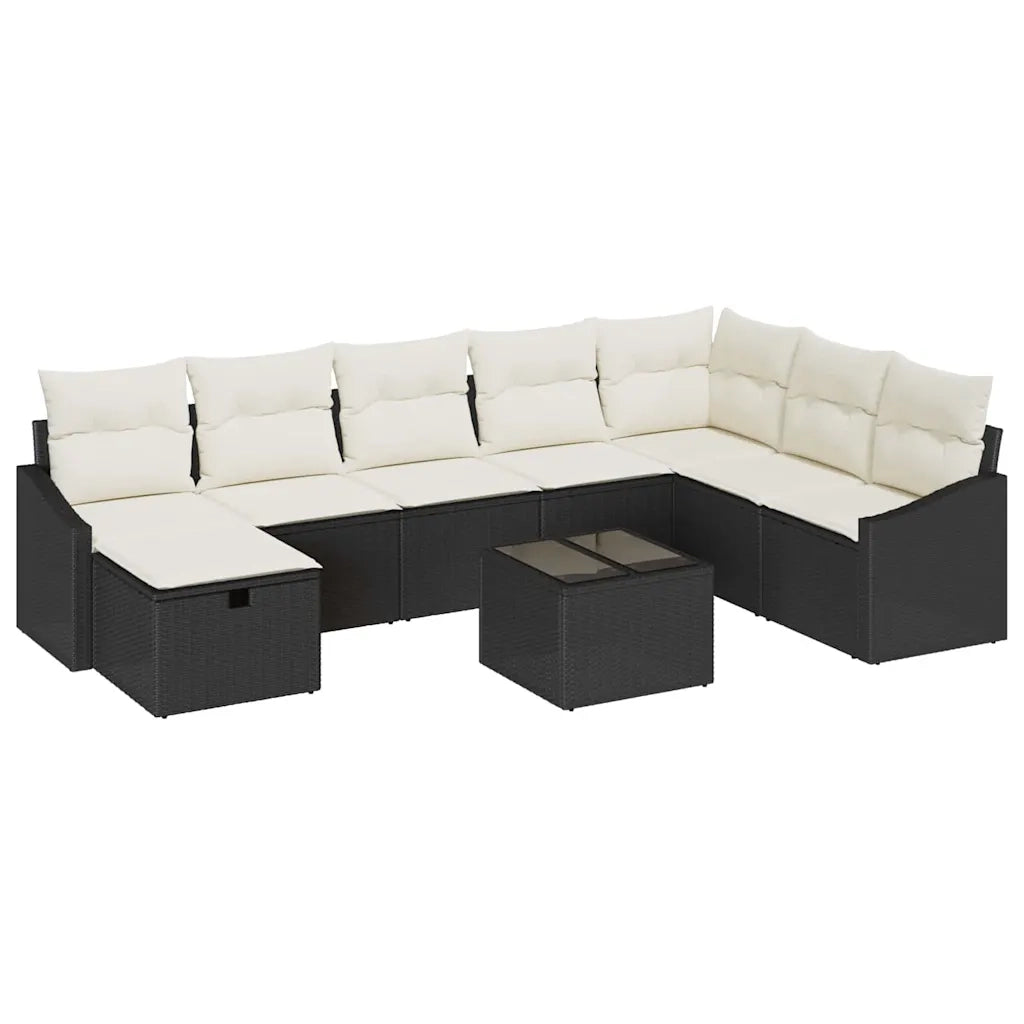 Set Divano da Giardino con cuscino 9 pcs polyrattan 3359336