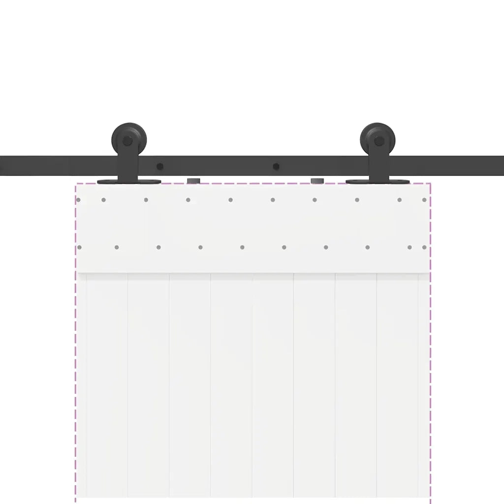Kit di Binari per Porte Scorrevoli 213,5 cm Acciaio Nero CFW1047309