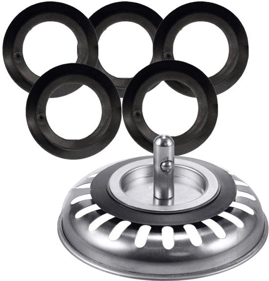 Set di guarnizioni di gomma per getto di vetro - 5 pezzi - Ø 54 mm - Chiusura ermetica - Materiale corrosione-resistente