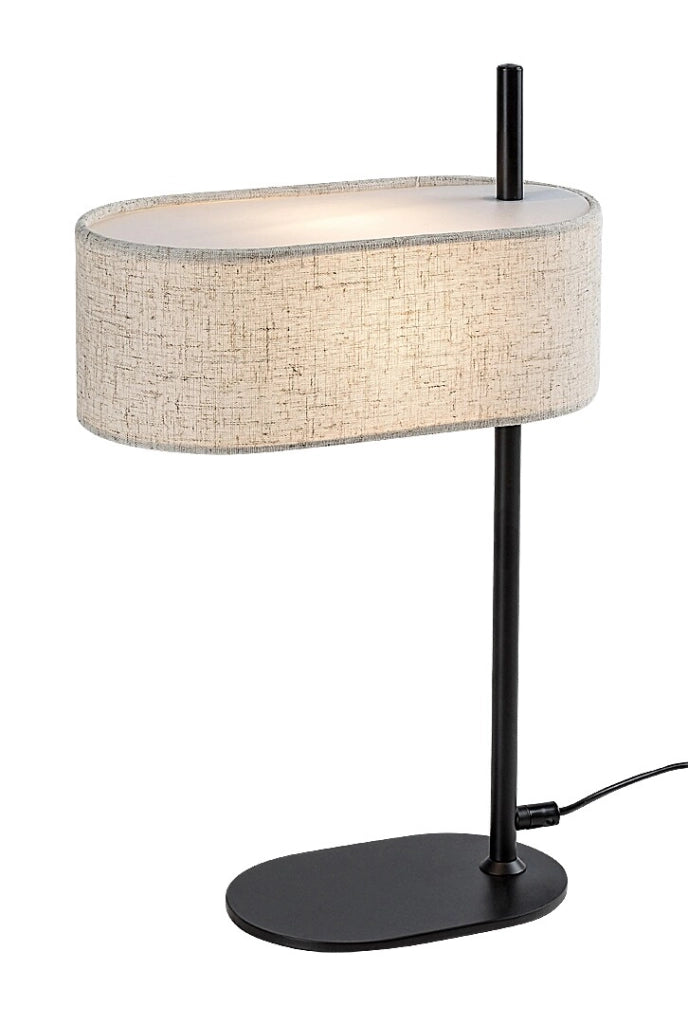 Lampada da tavolo Narmin scandinava nero/beige E14 40W