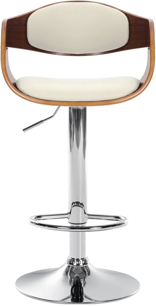 Sgabello Kingston in Similpelle Noce/bianco