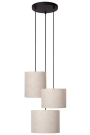 Lampada a sospensione MAYA crema tessuto 3xE27 Lucide