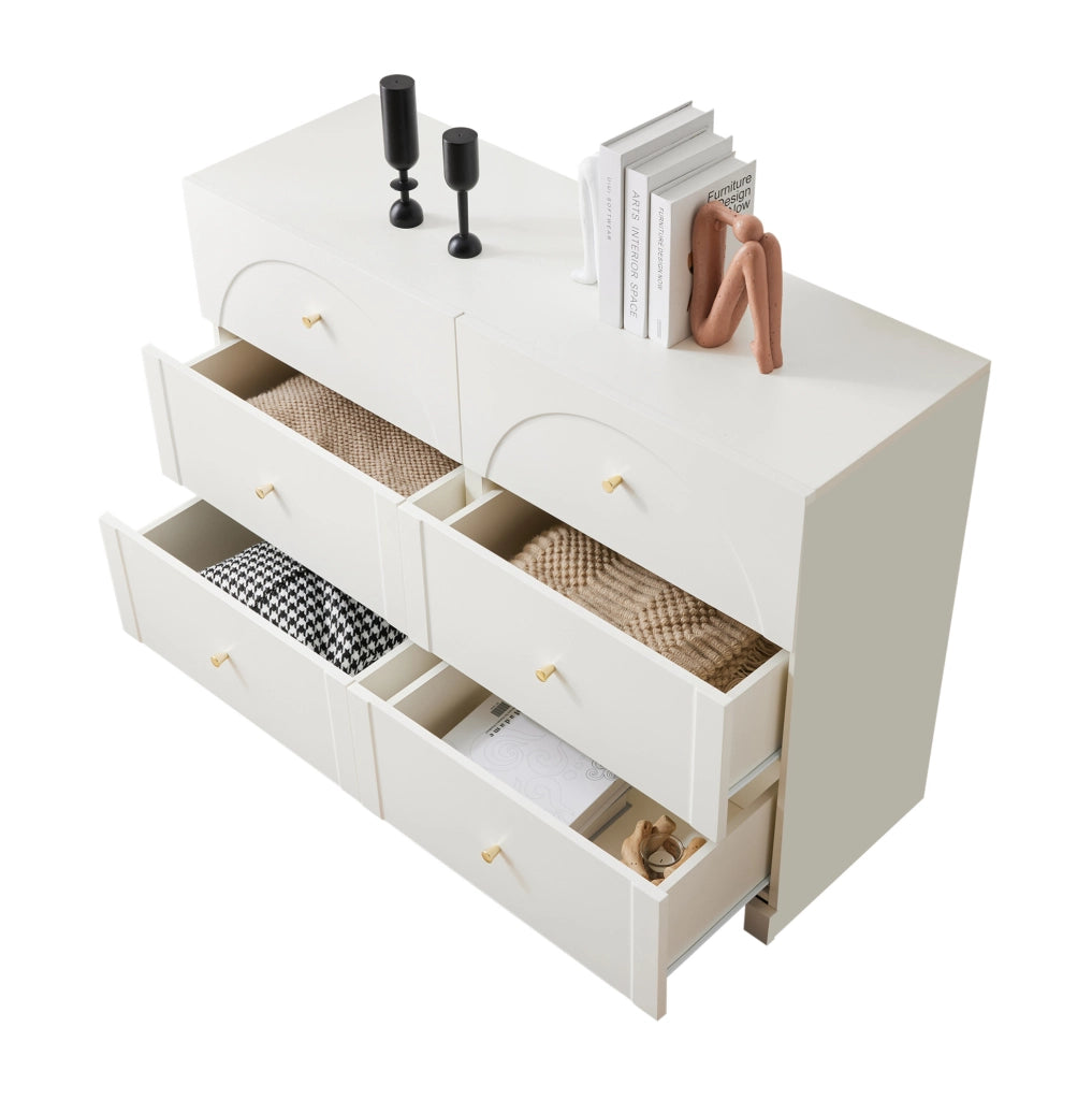 Credenza con 6 cassetti in stile romantico