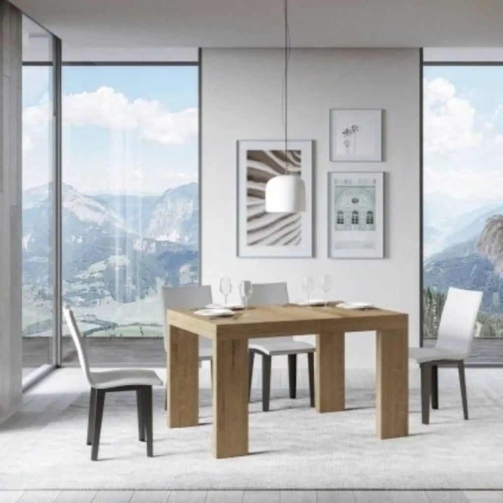 Tavolo allungabile 130/390x90 cm Roxell Premium colore quercia natura
