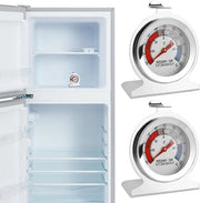 Termometro di acciaio inossidabile per frigorifero e congelatore -30 °C a 30 °C / -20 ~ 80 °F - 2 pezzi - Placca di lettura ampia e chiara - Utilizzo domestico professionale.