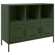 Credenza | Madia | Buffet da pranzo | Armadio da pranzo Verde Oliva 100,5x39x79 cm in Acciaio