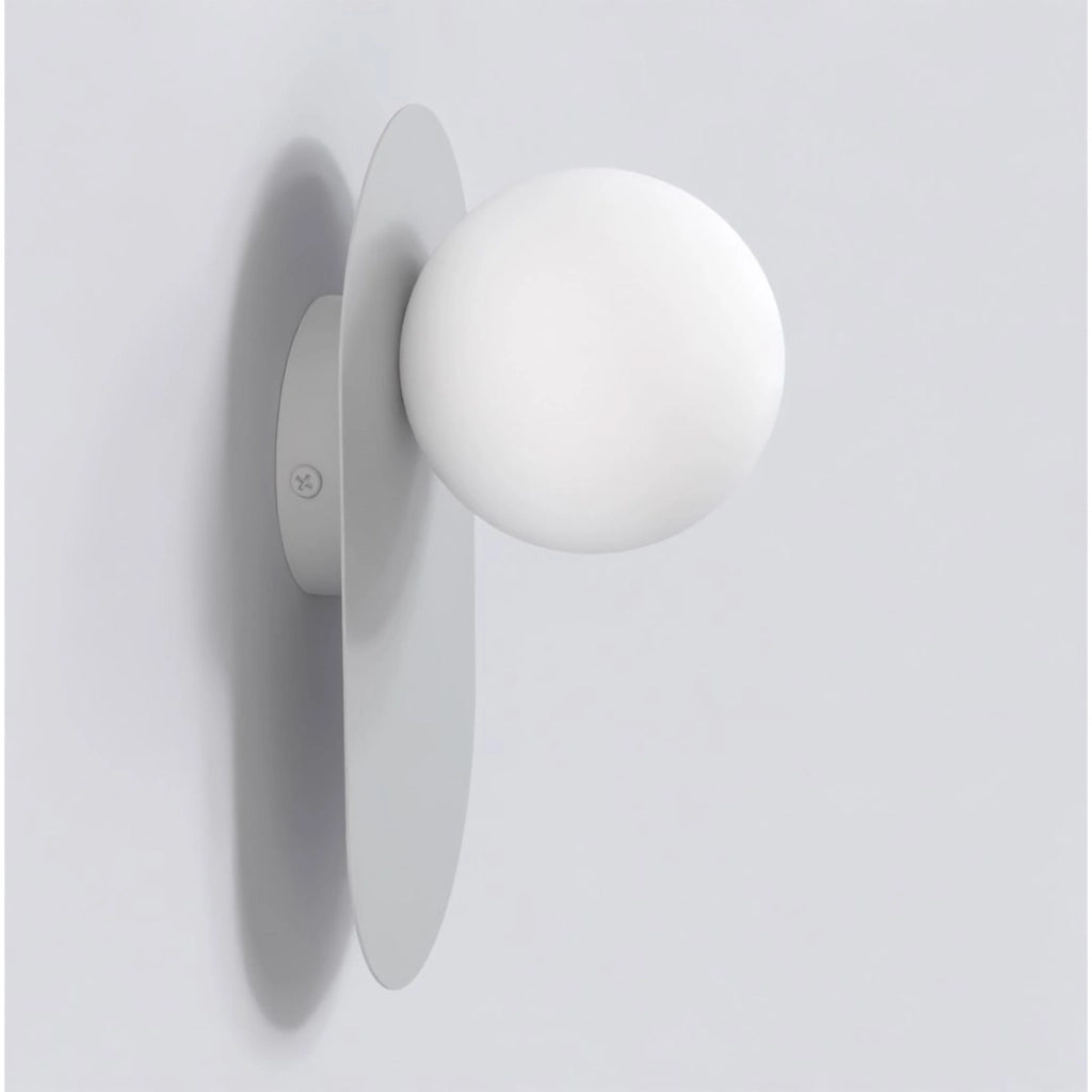 Lampada da parete VIVA in acciaio grigio e vetro